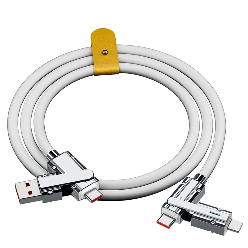 

Accessories Flagship 3.3 Ft 100W USB C Charger Cable with Braid Shielding 4 in 1 Charging Data for Laptop Hook Loop Fastening