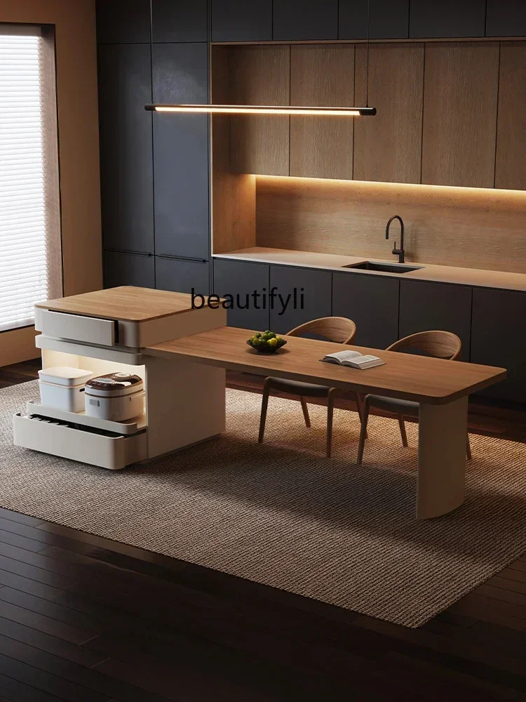 

xzzY13 Shimadai dining table light luxury rock slab new open high-end home collapse restaurant guide platform