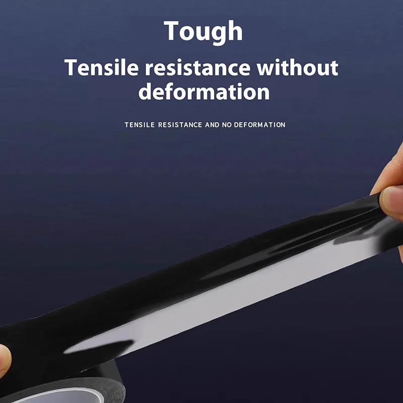 1 لفة 50 متر فيلم أسود مقاومة درجات الحرارة العالية التظليل شريط مقاوم للماء #3