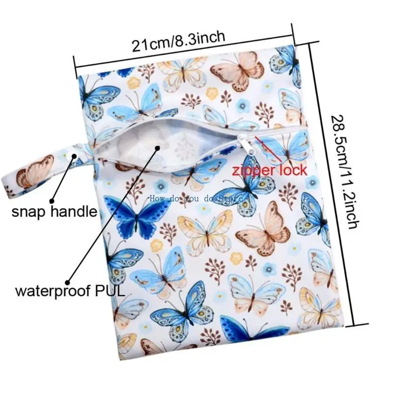 19QF حقيبة حفاضات الطفل الكرتون طباعة الرطب الجاف الحفاض زيبر حقيبة يد عربة تحمل حزمة
