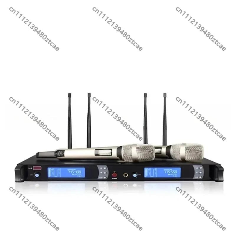 Wireless Microphone System, Handheld Cordless Microphone Set, Professional Karaoke Stage Meeting Party Audio Mic Equipment