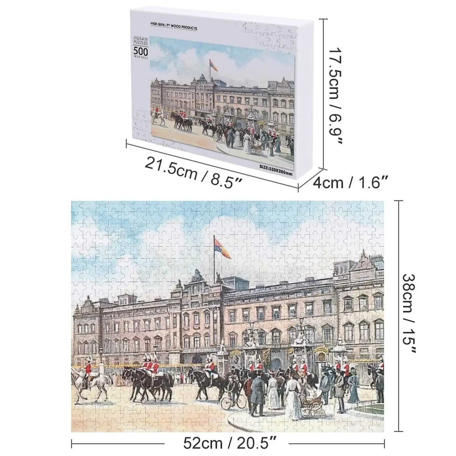 Buckingham Palace, Londen, Engeland Legpuzzel Schaalmotoren Gepersonaliseerde babyspeelgoed Gepersonaliseerde babyobjectenpuzzel