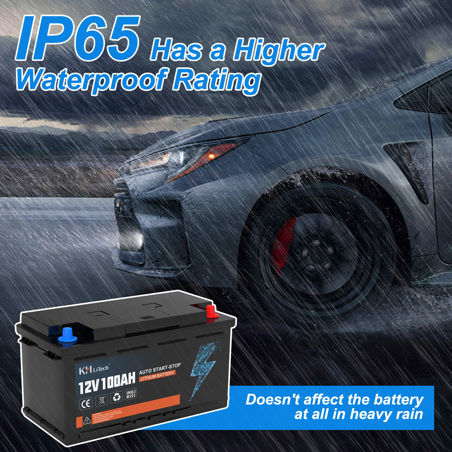 12V Car Starting Battery Auto Power Bank 45Ah 100Ah Lifepo4 Lithium Iron Phosphate Batteries for Petrol Diesel vehicle Engines