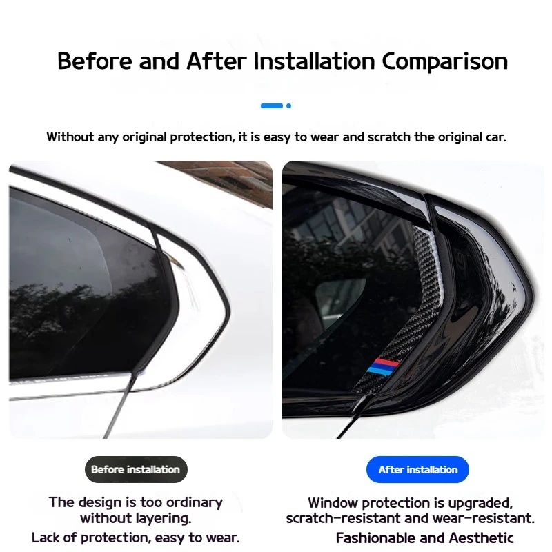 

The rear window impact bar the rear side glass Exterior modification with For BMW 3 series G20 2020-2026 carbon fiber coating