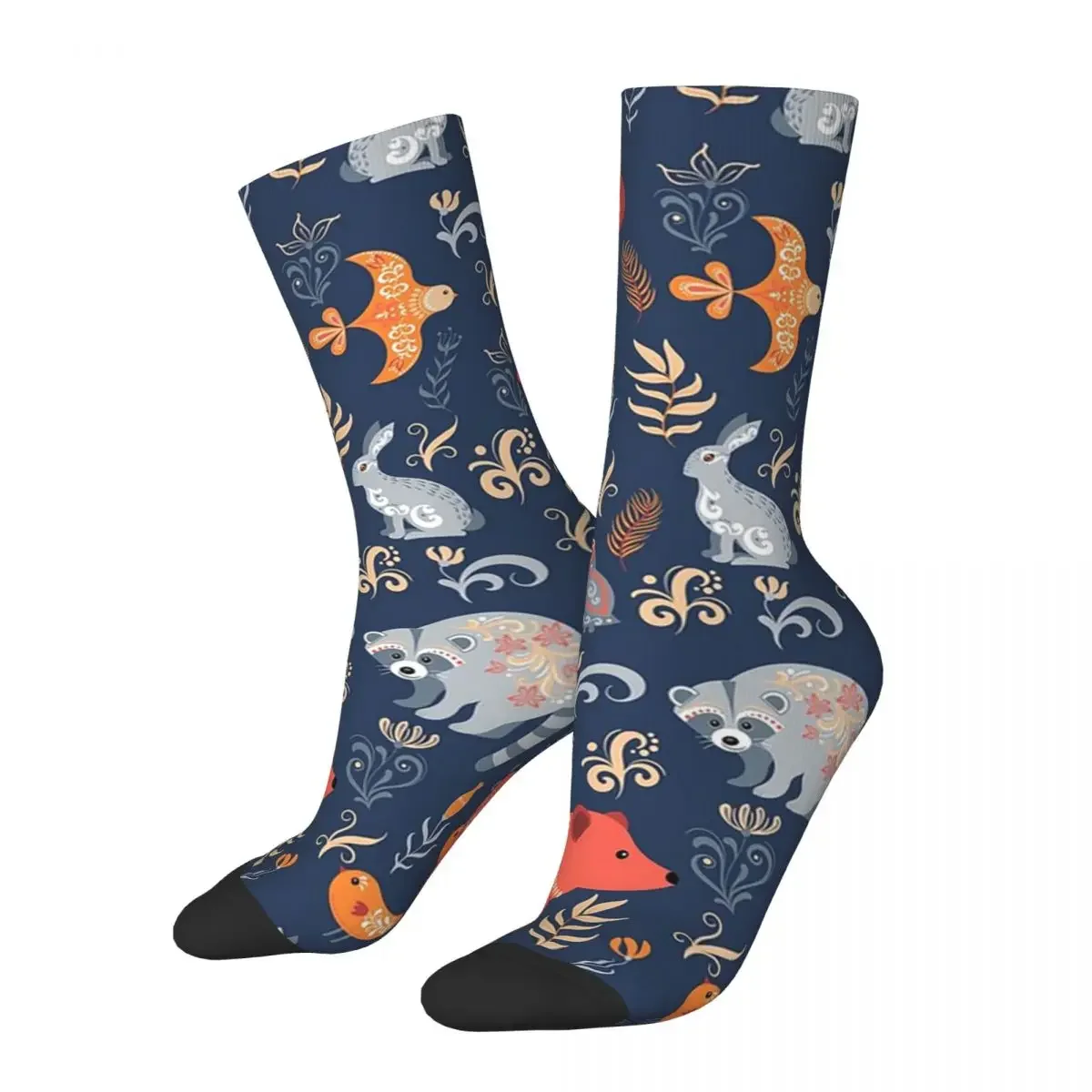 

Fairy-tale Forest Fox,bear,owls,rabbits Socks Harajuku Super Soft Stockings All Season Long Socks for Man's Woman's Gifts