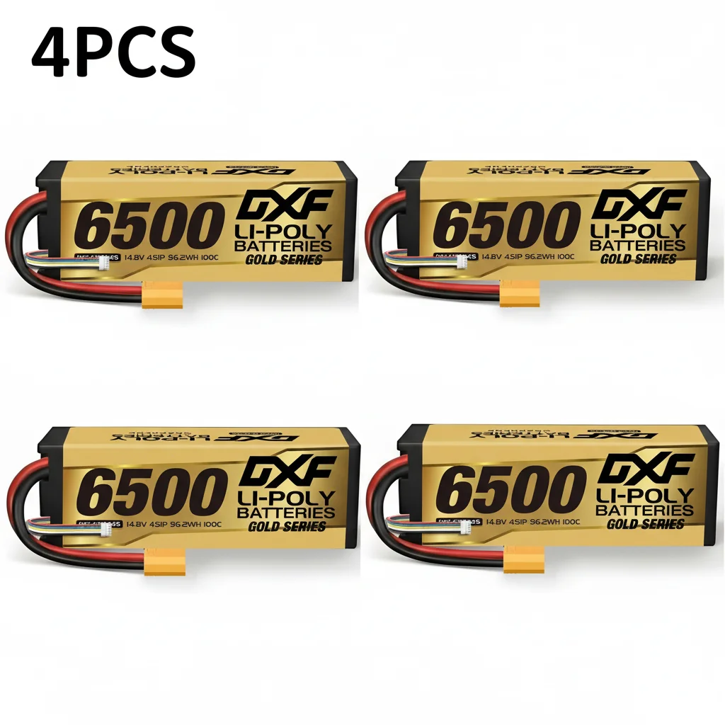 DXF 4S Lipo Batterij Grafeen 14.8V 15.2V 6500mAh 8000mAh 8400mAh 9200mAh 5mm 100C 120C 130C 140C voor 1/8 Buggy Truggy Auto Racing