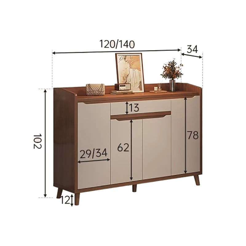Indoor Corridor Shoe Cabinet Home Entrance Popular Minimalist Shoe Rack Multipurpose Storage Zapatero Mueble Entrance Furniture