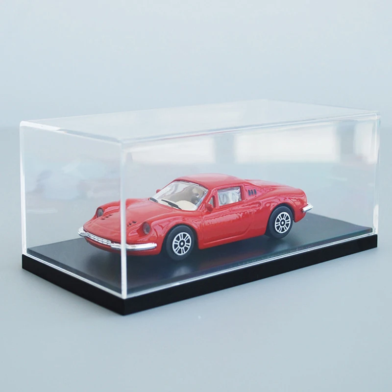 Estuche de exposición para modelo de coche 1:43, caja de almacenamiento de cubierta dura acrílica transparente a prueba de polvo para almacenamiento de figuras en miniatura coleccionables
