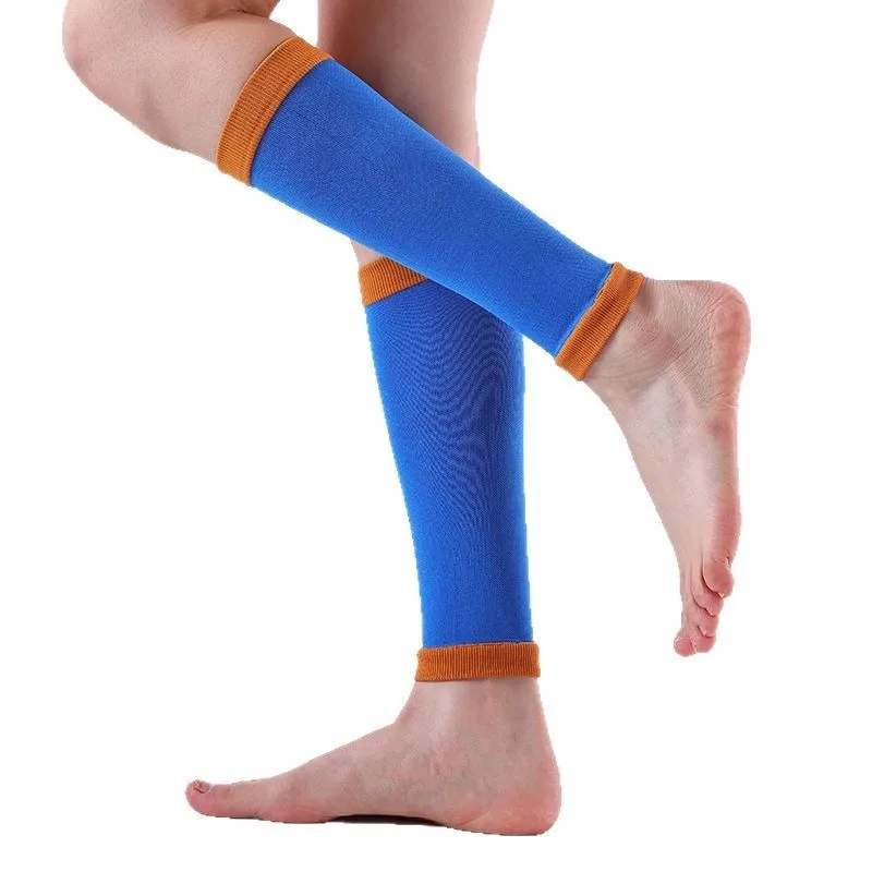 3 paia di calzini sportivi a compressione in nylon, colore brillante, protezione per le gambe e la caviglia, per calcio, basket, corsa, escursionismo, ciclismo, yoga