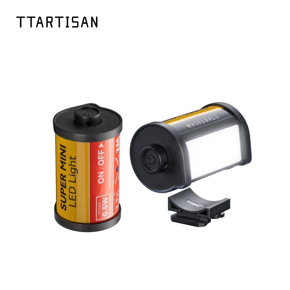 TTARTISAN Fill Light Video Light Magnetic Mount Reteo Film Style Mini LED Light 0.5W 3000/4500/6000K CRI 95+ 300mAh Cold Shoe