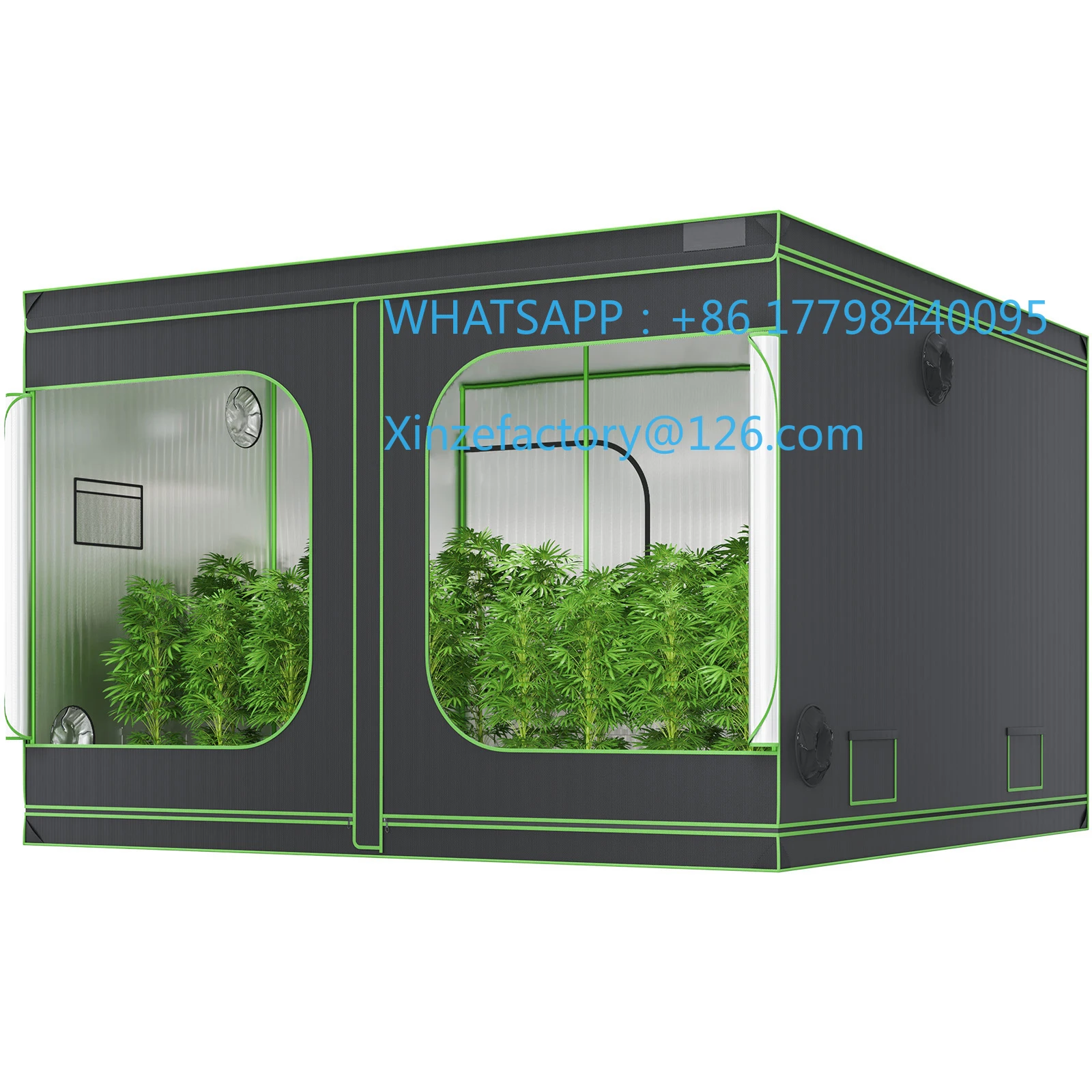 

Customizable SucceBuy Grow Tent High Reflective 600D-2000D Mylar Hydroponic Growing Tent