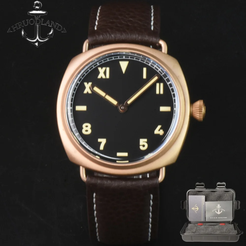 Hruodland 2025 Neue Männer Quarz Uhren Ronda 502 Bronze Wasserdicht 200 m Sapphire Kristall 2 Hände Einfache Design Reloj hombre