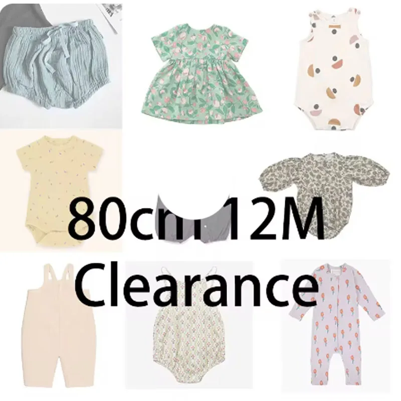 

EnkeliBB 2+ Pieces Free shipping ~ 80cm 12M Clearance Baby Cotton Romper Infant Boys Girls brand Onesie Quality Clothes