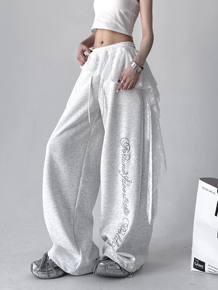 Spodnie damskie z wysokim stanem, szerokie nogawki, luźny krój, odzież sportowa do tańca, letnie, nowe, proste spodnie typu straight tube, styl Muyuzi.