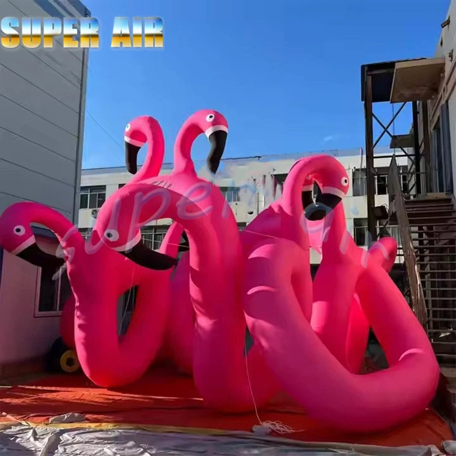 추수감사절 장식을 위한 최신 맞춤형 예쁜 핑크색 풍선 플라밍고 아치