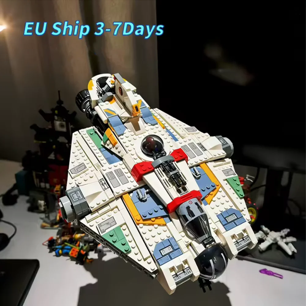 Nowy zestaw 1394 elementów, słynny film bojowy „Gwiezdne wojny”, model „Duch”, pomysły na kreatywne projekty DIY, prezent urodzinowy, personalizowane puzzle.