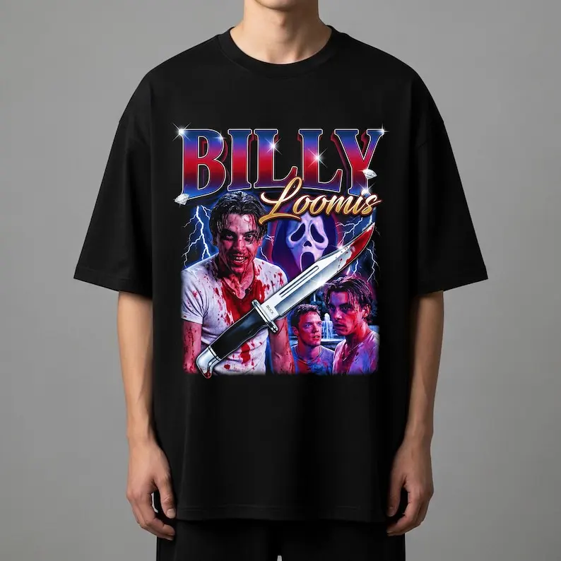 Billy Loomis Shirt - Vintage Film Tee, Retro Movie Tshirt, Stu Macher Style, 90s Horror Apparel Tee Shirt T-shirt