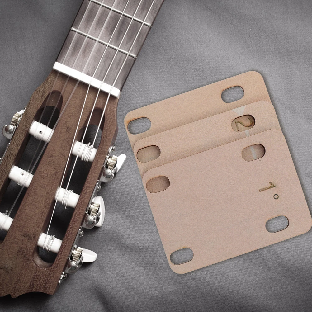 

3Pcs 0.25/0.5/1 Degree Guitar Neck Maple Bass Shims Gasket Guitar Neck Shim Spacer Protector Musical Instrument Accessories