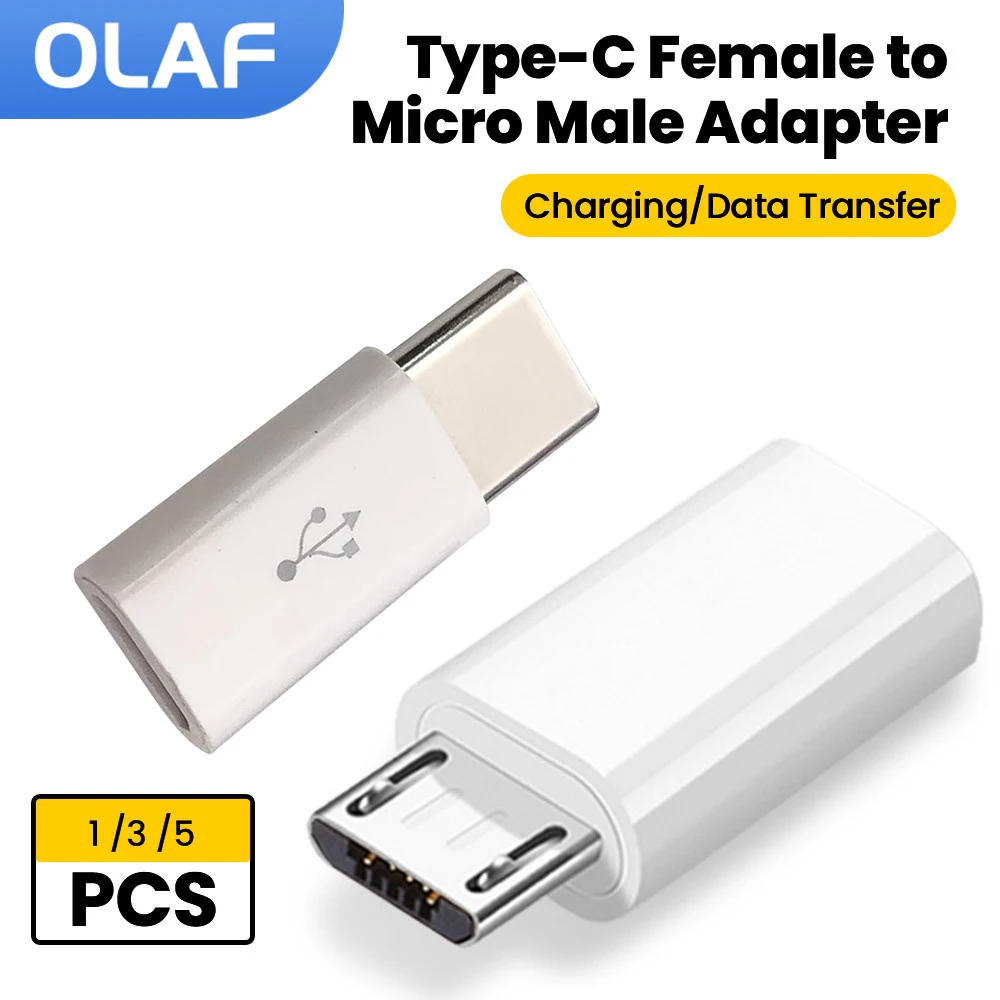 

1/3/5PCS Type C To Micro USB Android Adapter Charging Connector Micro USB Male To Type C Female Converter for Xiaomi Huawei