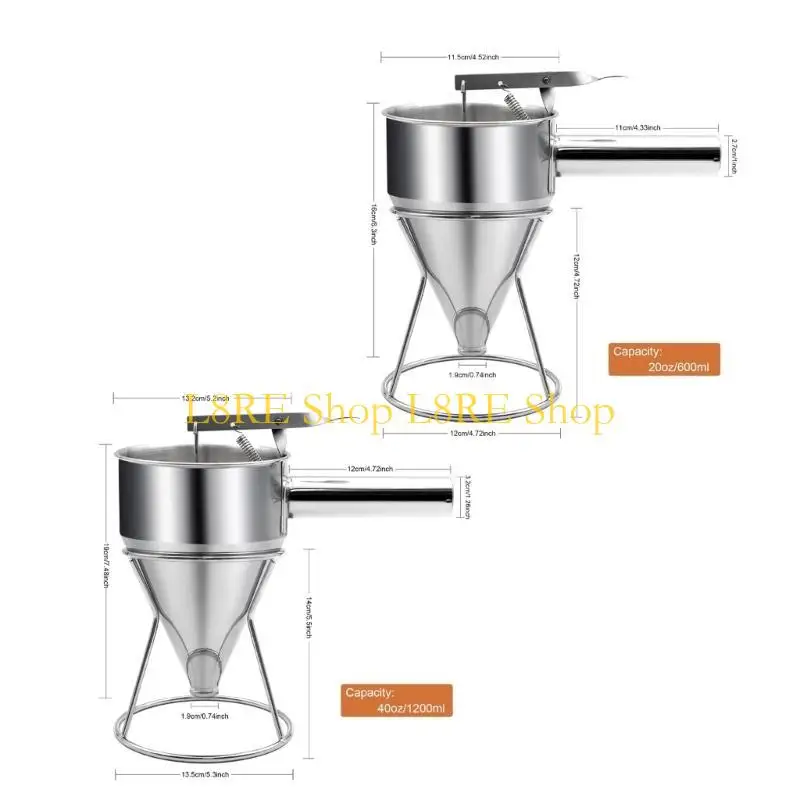 L8RE Dispenser Baking Supplies Dispensador Ferramenta assadeira Textura aço inoxidável Adequado para waffles