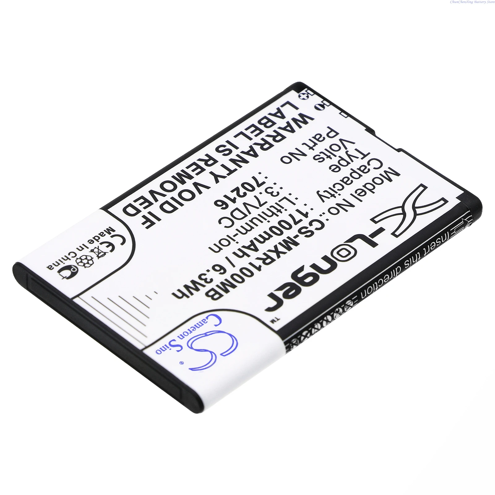 3,7 V 1700 mAh Akku R001710000 70216 für Snow Video Lupe, für MOBI DXR, DXR Touch