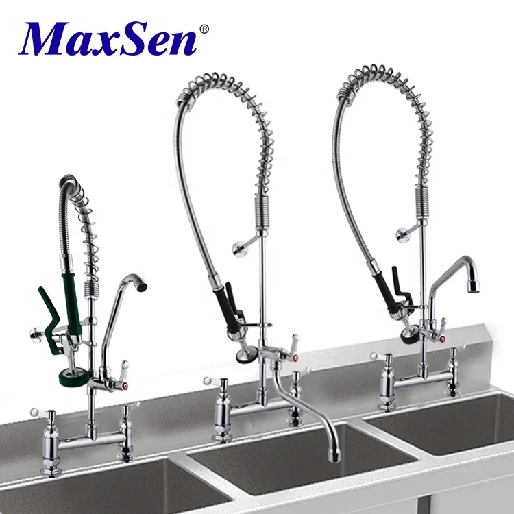 

Deck Mounted Commercial Kitchen Pre Rinse Faucet Commercial Floor Mounted Model Restaurant Pre Rinse Faucet Manufacturer