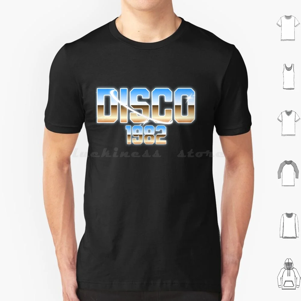Una camiseta. Disco 1982. Camiseta 6xl algodón Cool Tee Disco 1982 80s Disco Fever Neon Nights Retro Vibes tocadiscos fiesta