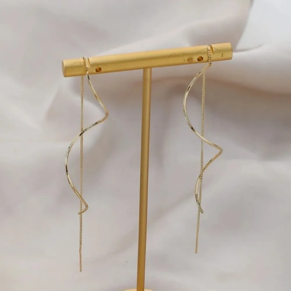 1 Pair Fashion Threader Type Long Tassel Threader Earrings Korean Style Long Chain Earrings Party Earrings Gifts