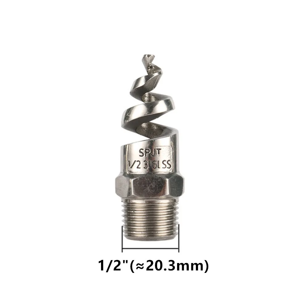 316 Stainless Steel Spiral Cone Nozzle BSP Thread Male Thread Spray Sprinkler Head 1/4