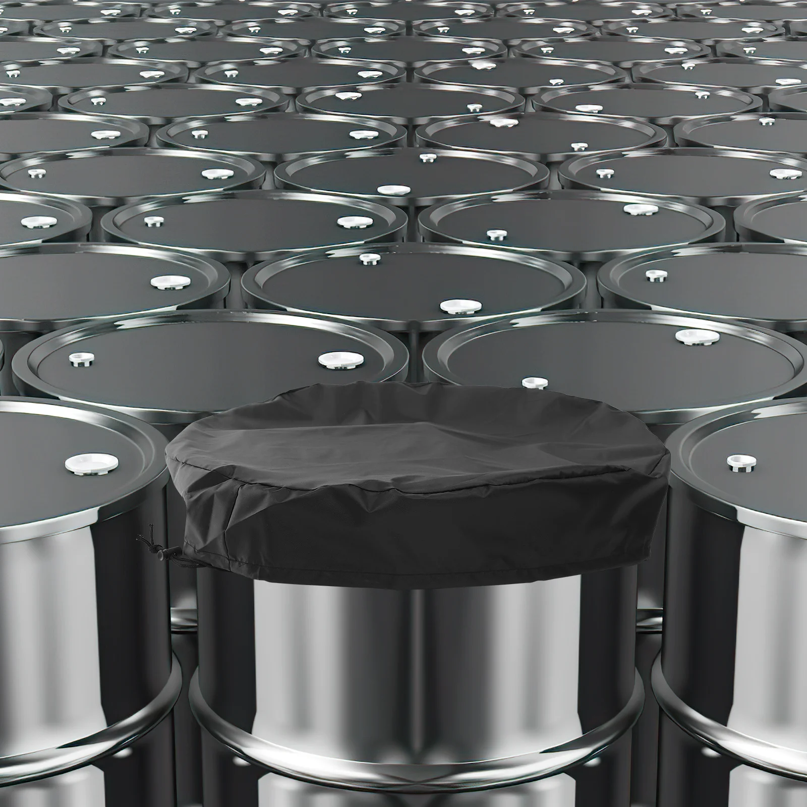 غطاء دلو الماء في الهواء الطلق، واقي مطر متين، غطاء خزان مقاوم للماء ومضاد للغبار لحلول تخزين فناء الحديقة