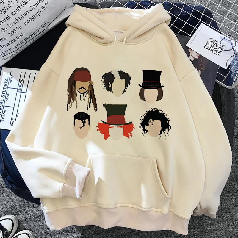 Johnny Depp Hoodies Frauen 90er Jahre Gothic Harajuku Anime Kleidung Frauen Grafik zieht