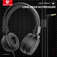 SOMIC TONE Universal Wired Headphones Over Ear Foldable Earphones HiFi Stereo Sound Portable Headset 3.5mm Headphone With Mic