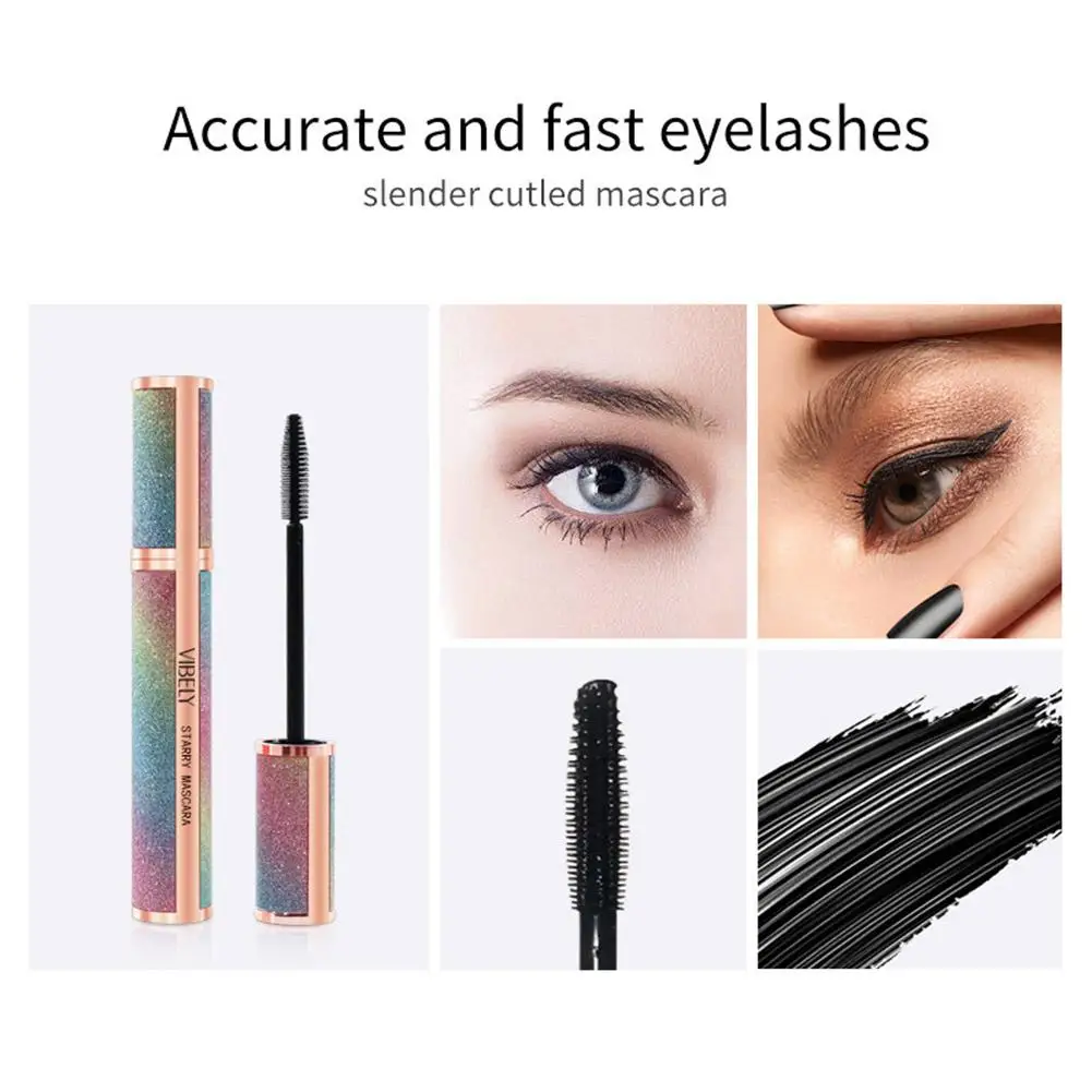 Natural impermeável anti-manchas cílios Mascara, escova de cílios, alonga duradoura, Curling Lash, longa extensão, grossa, G9v6