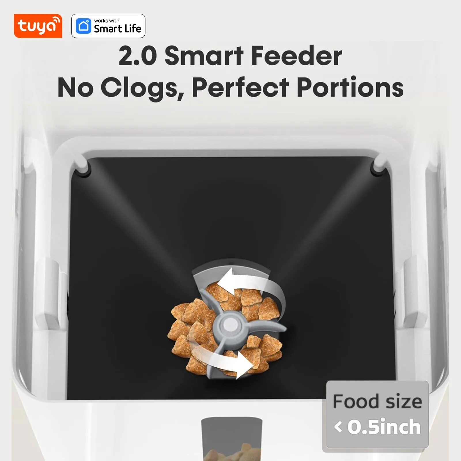 Tuya Smart Cat Food Dispenser Dog Feeder with Camera 5G WiFi 8L Motion Detection HD Video 2-Way Audio Timed Pet Feeder