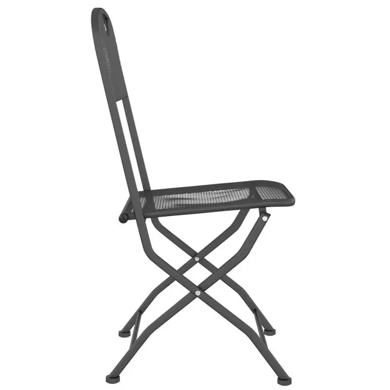 

Garden Dining Set Anthracite Expanded metal mesh Foldable