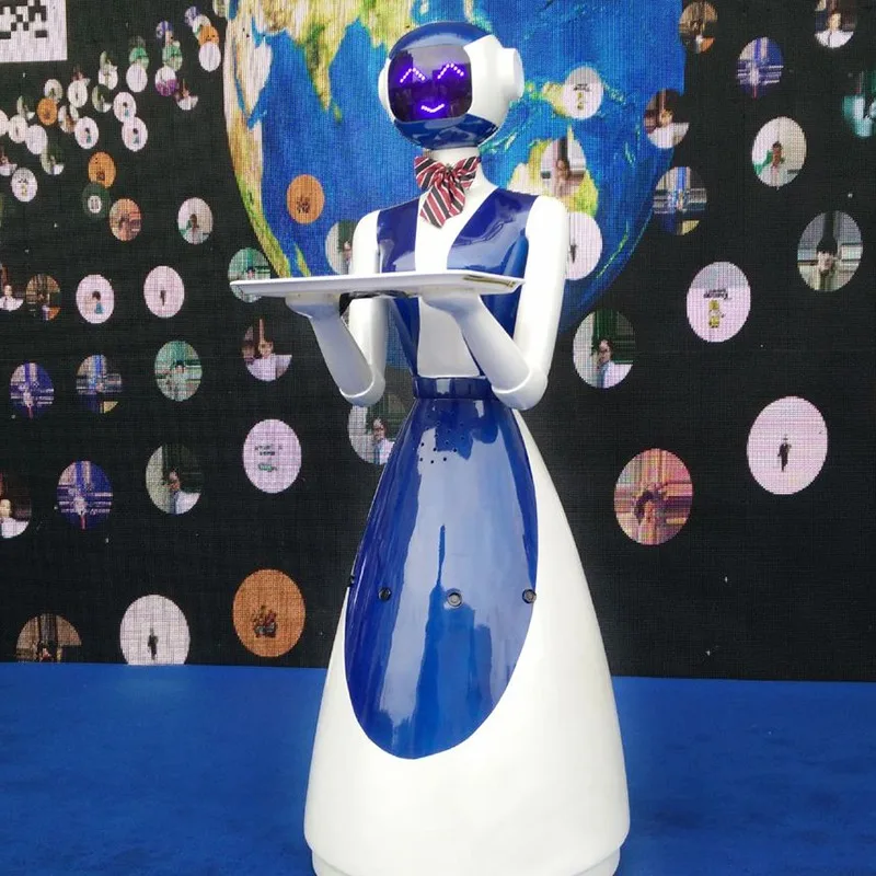 Robot inteligente humanoide de entrega de comida para restaurantes