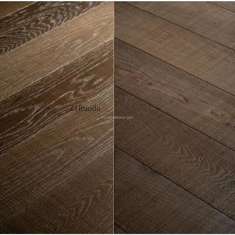 نسخة مخصصة من أرضيات البلوط، أرضيات من الخشب الصلب المصقول من خشب البلوط البني