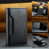 Magnetic Wallet  for iPhone 16/15/14/13/12 Series Lightweight Phone Stand Adjustable Leather Card Holder Mag-Safe Bag