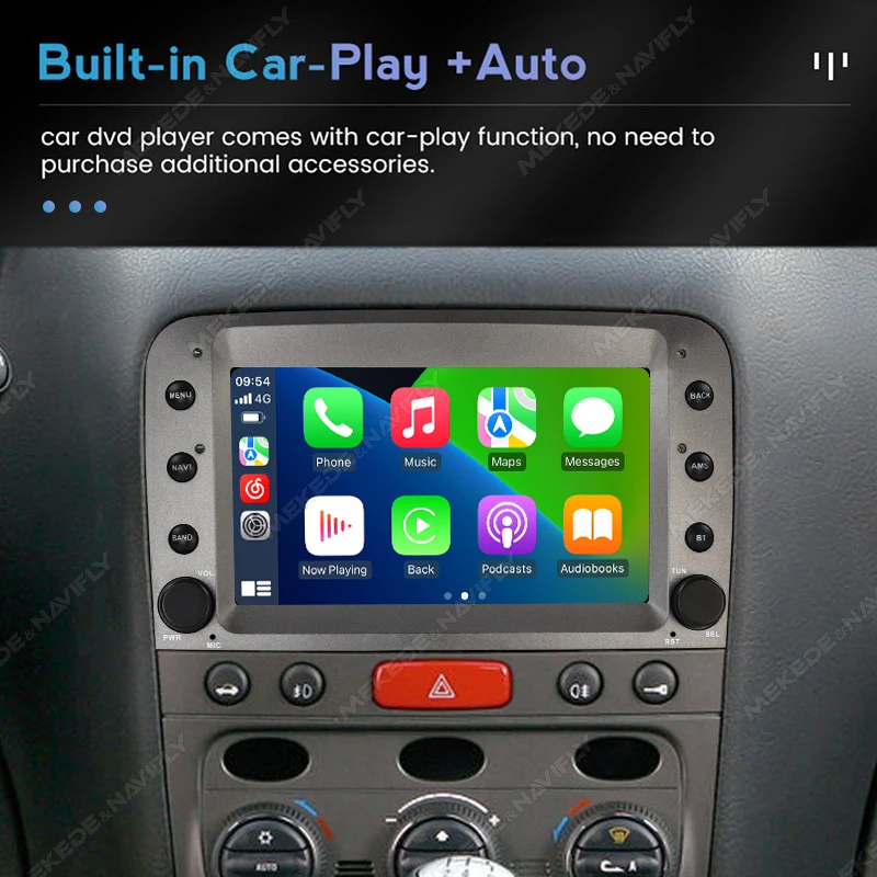 Radio de Coche de 7 Pulgadas para Alfa Romeo 147 GT 937 2005-2014, Reproductor Multimedia con Carplay y Android Auto, Sistema Inteligente GPS, Autoradio FM