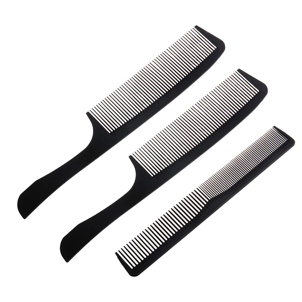 

3Pcs Apple Comb Two-End Carbon Fiber Hair Comb Resin Durable Hairdressing Tools Salon Barber Accessories Travel Portable