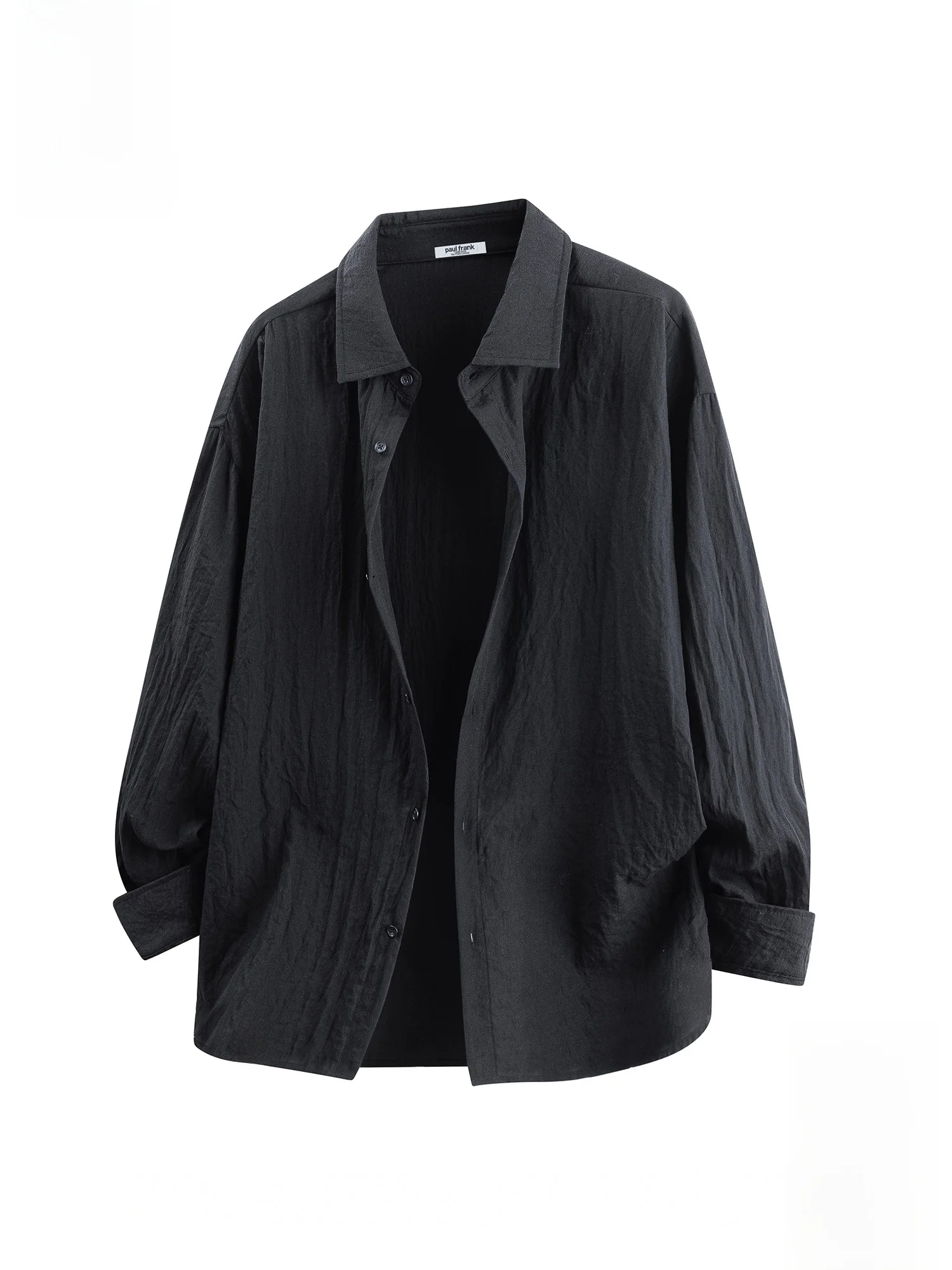 

PaulFrank Summer Casual Loose Long Sve irt Thin Polyester Cotton Blend Men's Open Cardigan Sle Faionable Youthwear