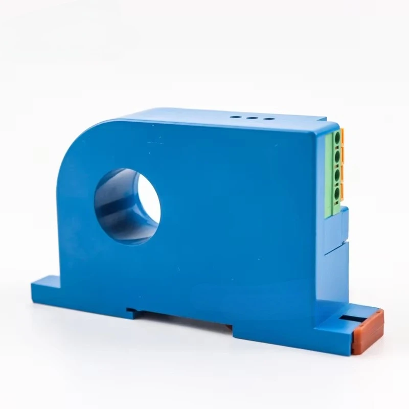 DC 0-200A Input 4-20mA/RS485 Output Din Type Current Transmitter Closed Loop Perforated DC Ampere Signal Transducer Current