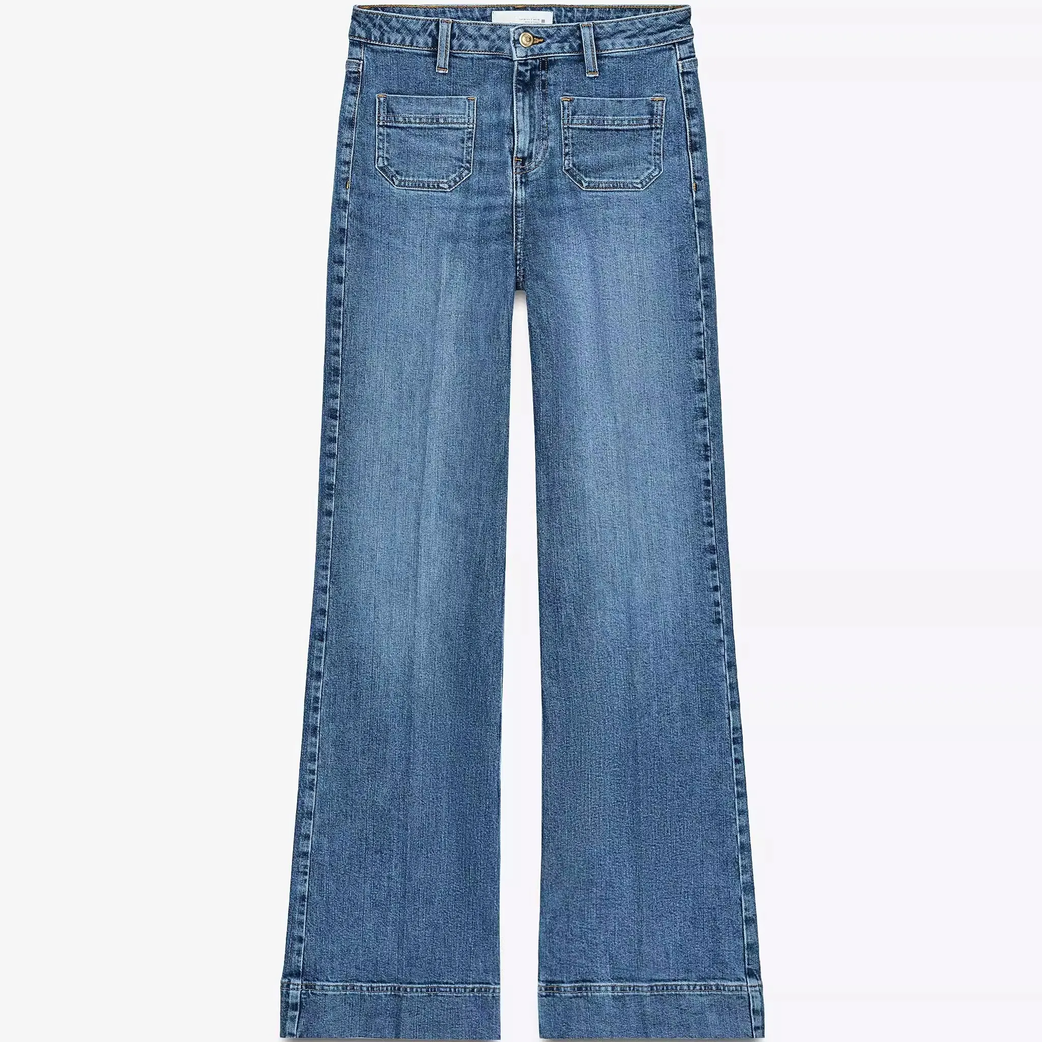 

Новые летние повседневные прямые джинсы с высокой талией, женские джинсы свободного покроя с нашивками, украшенные длинными брюками