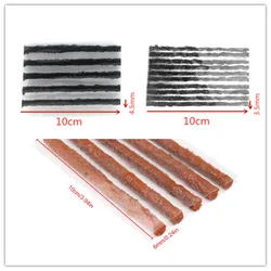 Tiras de relleno de goma para reparación de neumáticos, accesorio sin cámara, color negro/marrón, 3,5mm x 100mm/4,5mm x 100mm/6,0mm x 200mm, 30 unidades