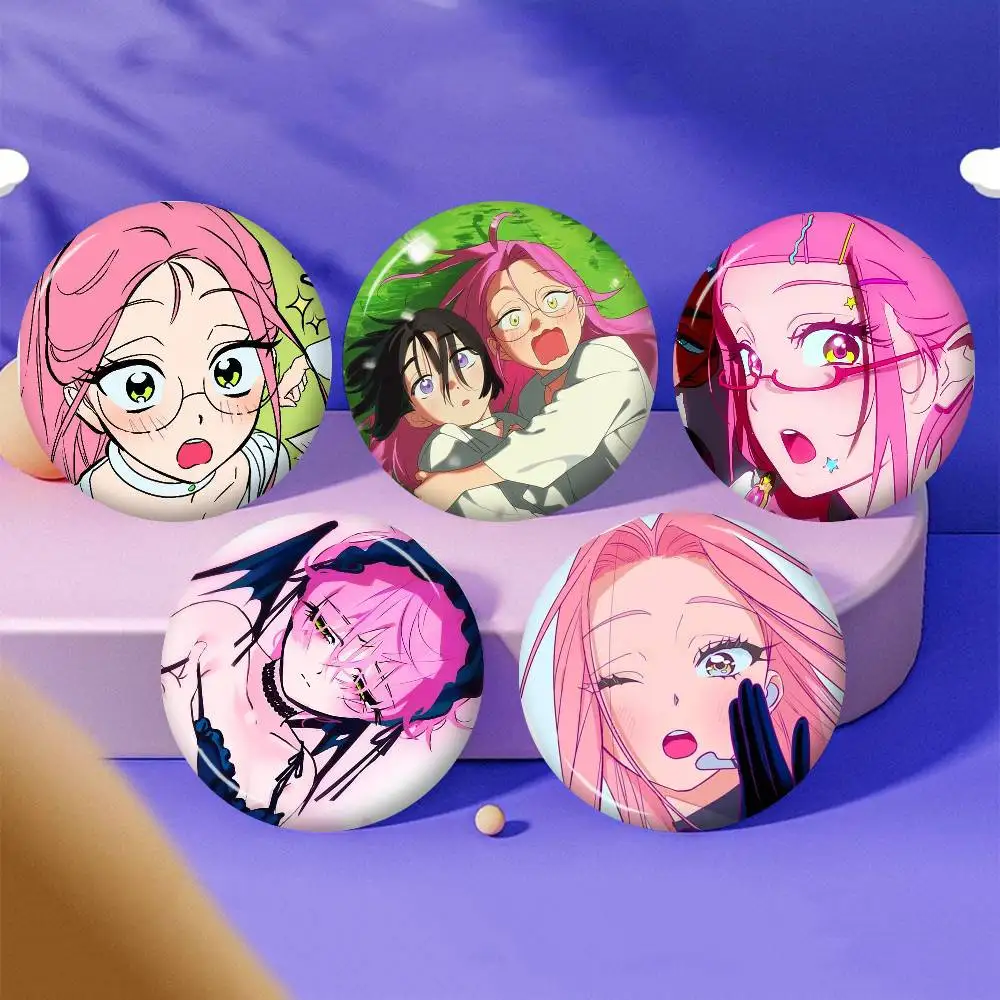 Cute Anime Girl Mizi 58mm Handmade Brooch Cartoon Cosplay Badge on Backpack Jewelry Accessories Gifts