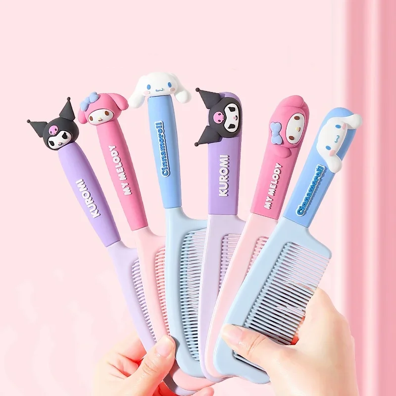 

Kawaii Kuromi Comb MINISO Anime Cinnamoroll Melody Lovely Cartoon Hairdressing Comb Children Household Straight Hair Shunfa Comb