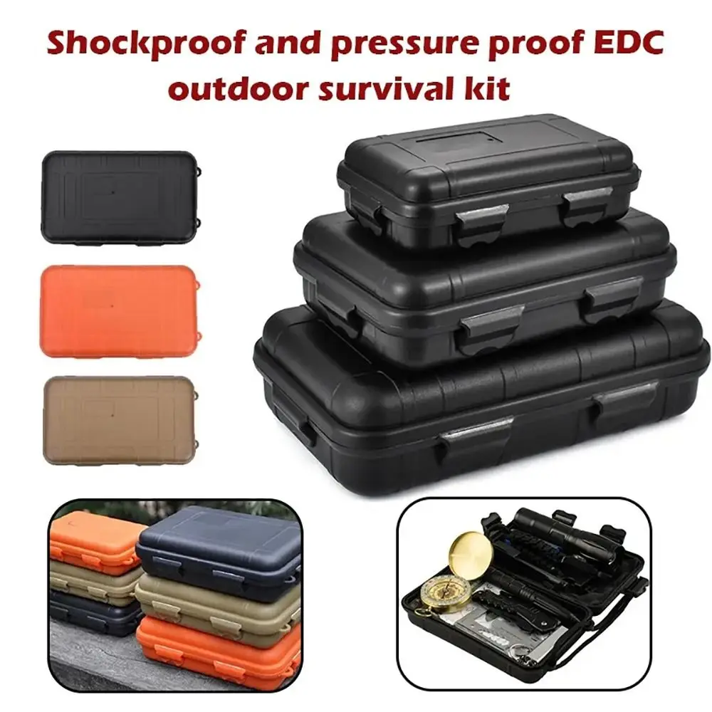1Pcs New S/M/L Size Travel Storage Box Outdoor Plastic Survival Box Sealed Waterproof Camping Container