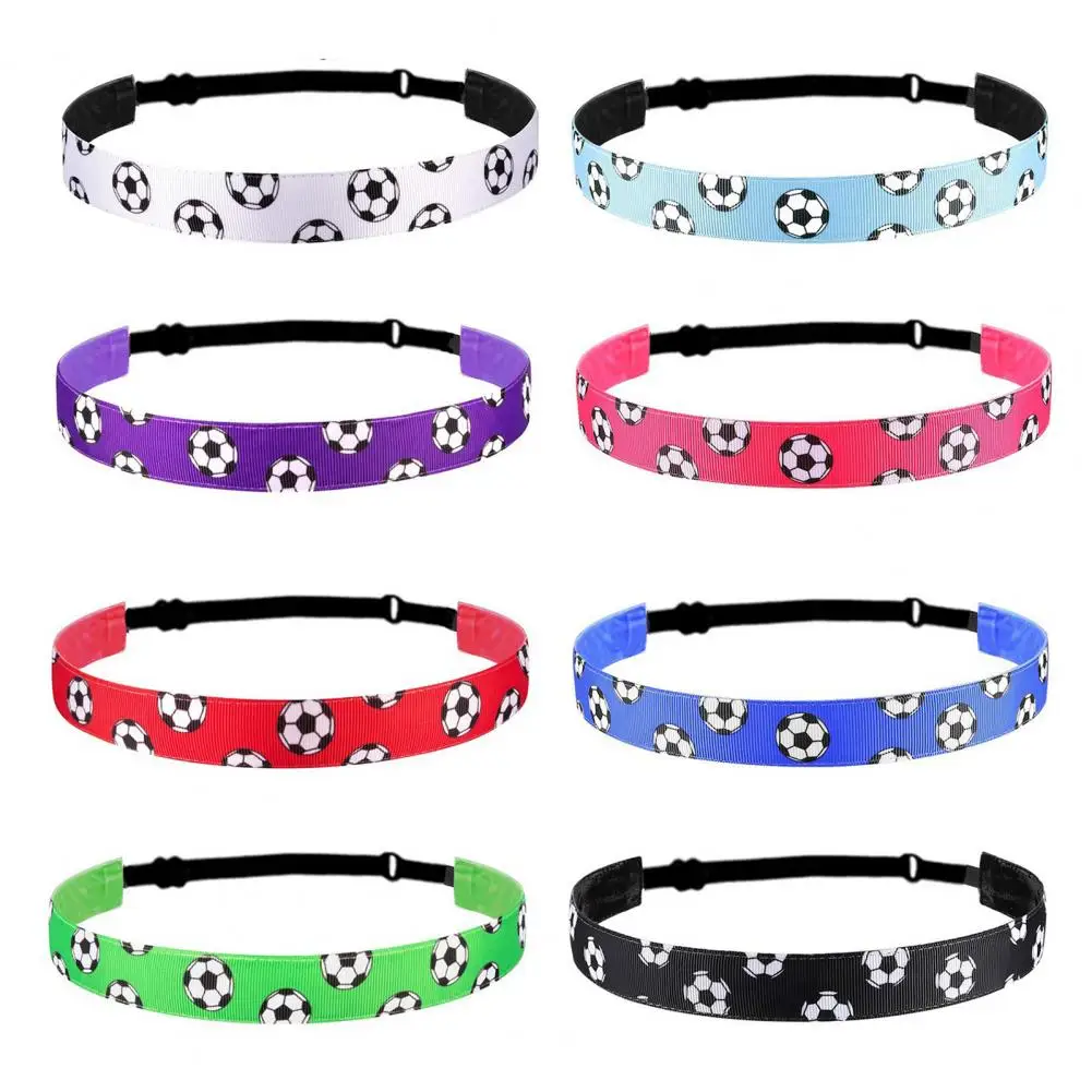 Sports Headband Girls Soccer Headbands Set Non Slip Athletic Hairbands for Basketball Football Outdoor Sports Elastic for Girls