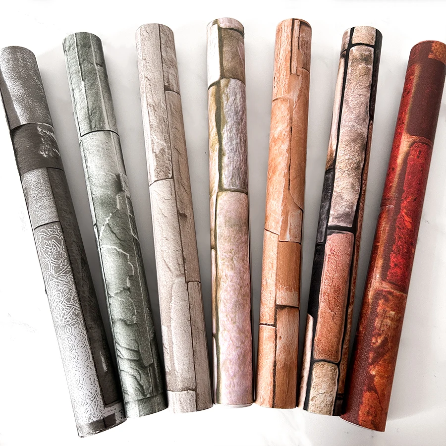 

Removable Brick Design PVC Wall Film Easy to Apply DIY Home Decor Wallpaper Self Adhesive Wall Covering for Office Living Room