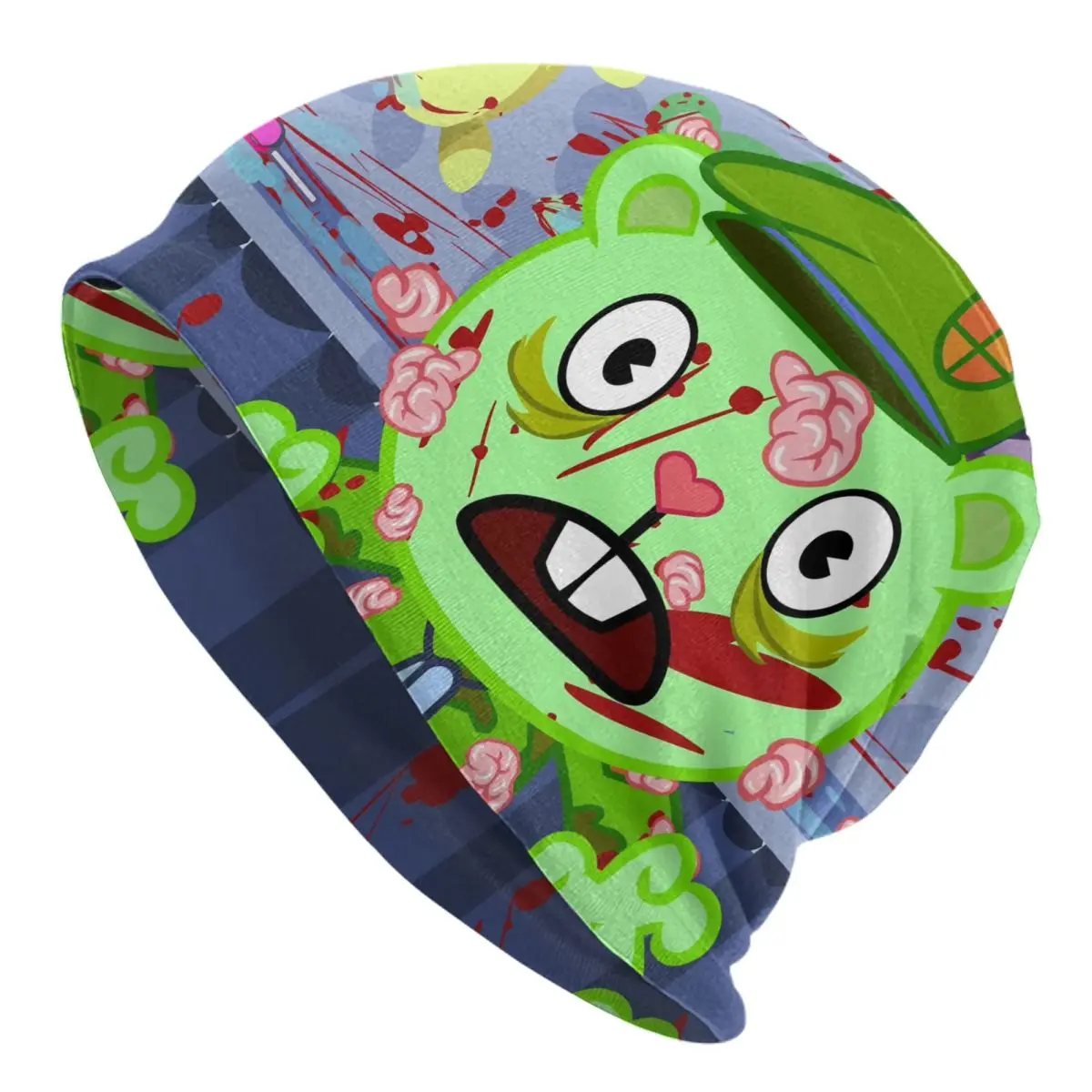 Happy Tree Friends-gorros de moda para hombre y mujer, gorro fino de árbol, gorros Hipster, orejeras